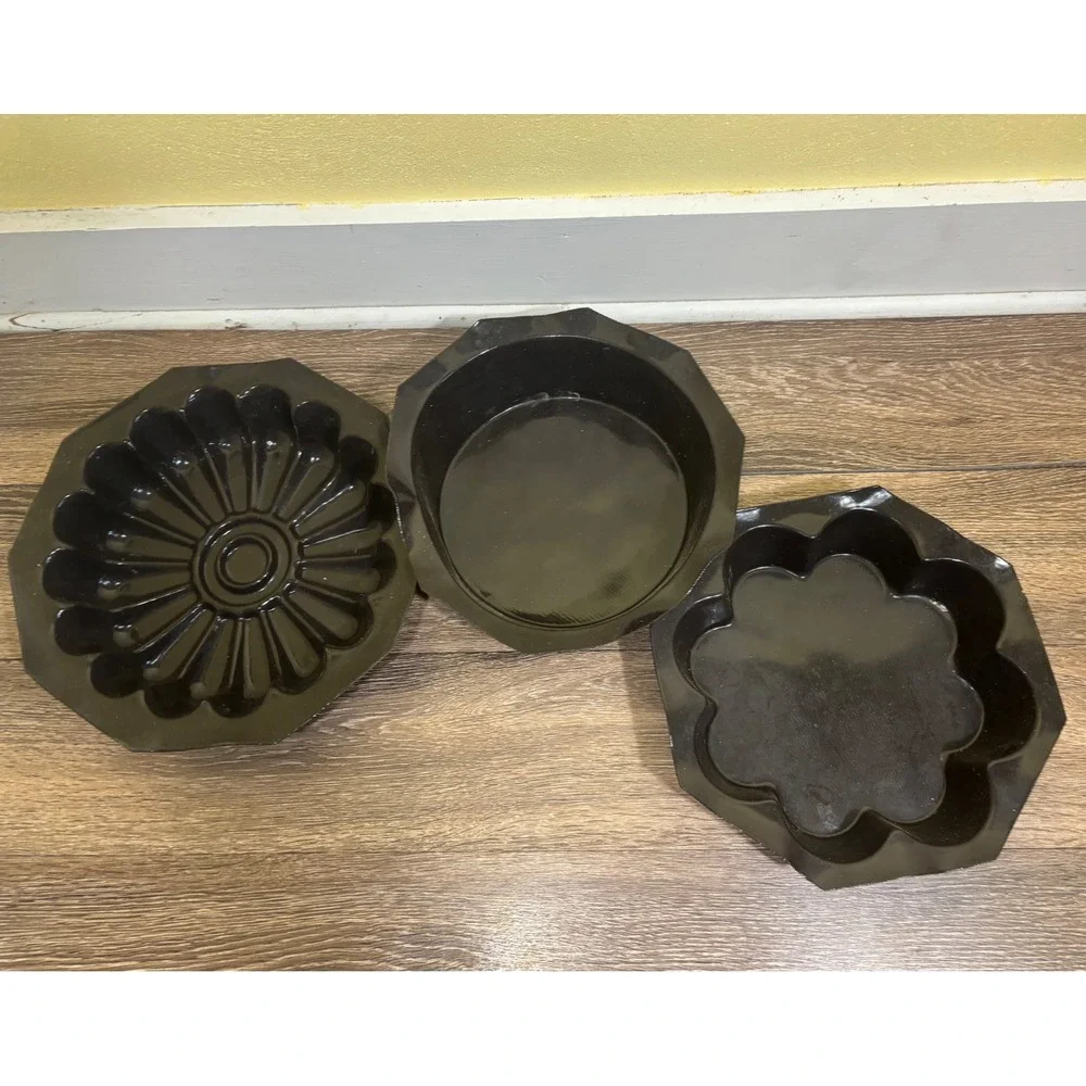 Demarle Flexipan Silicone Baking Molds Set 9pc France Professional Pastry Black